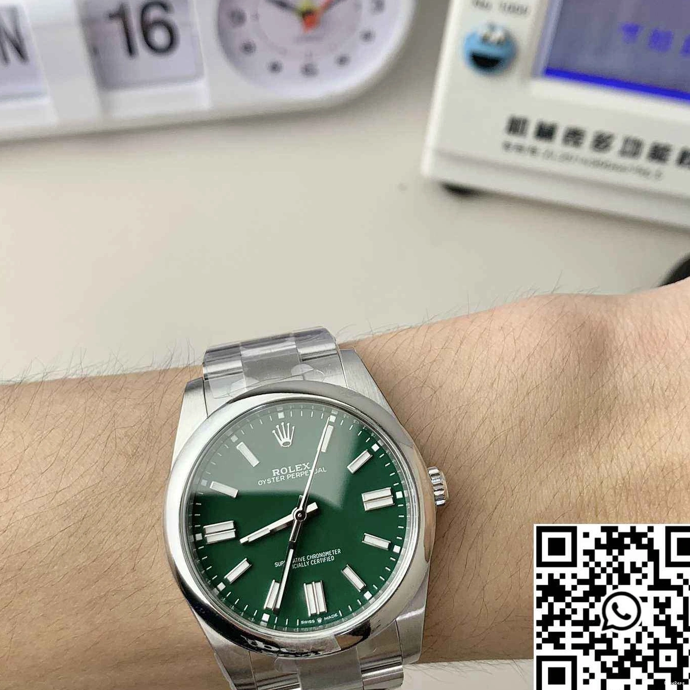 Dial Clean Oyster Perpetual Factory Rolex M124300-0005 Green 41MM 0508